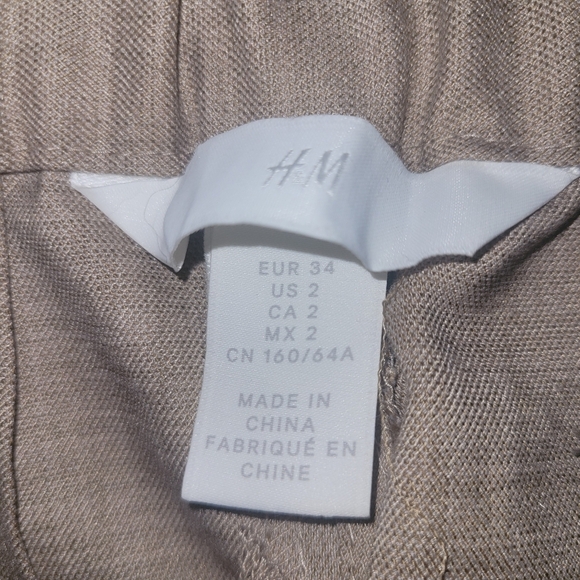 H&M Beige Colored Wide Leg Pants Sz.2 - Picture 4 of 4